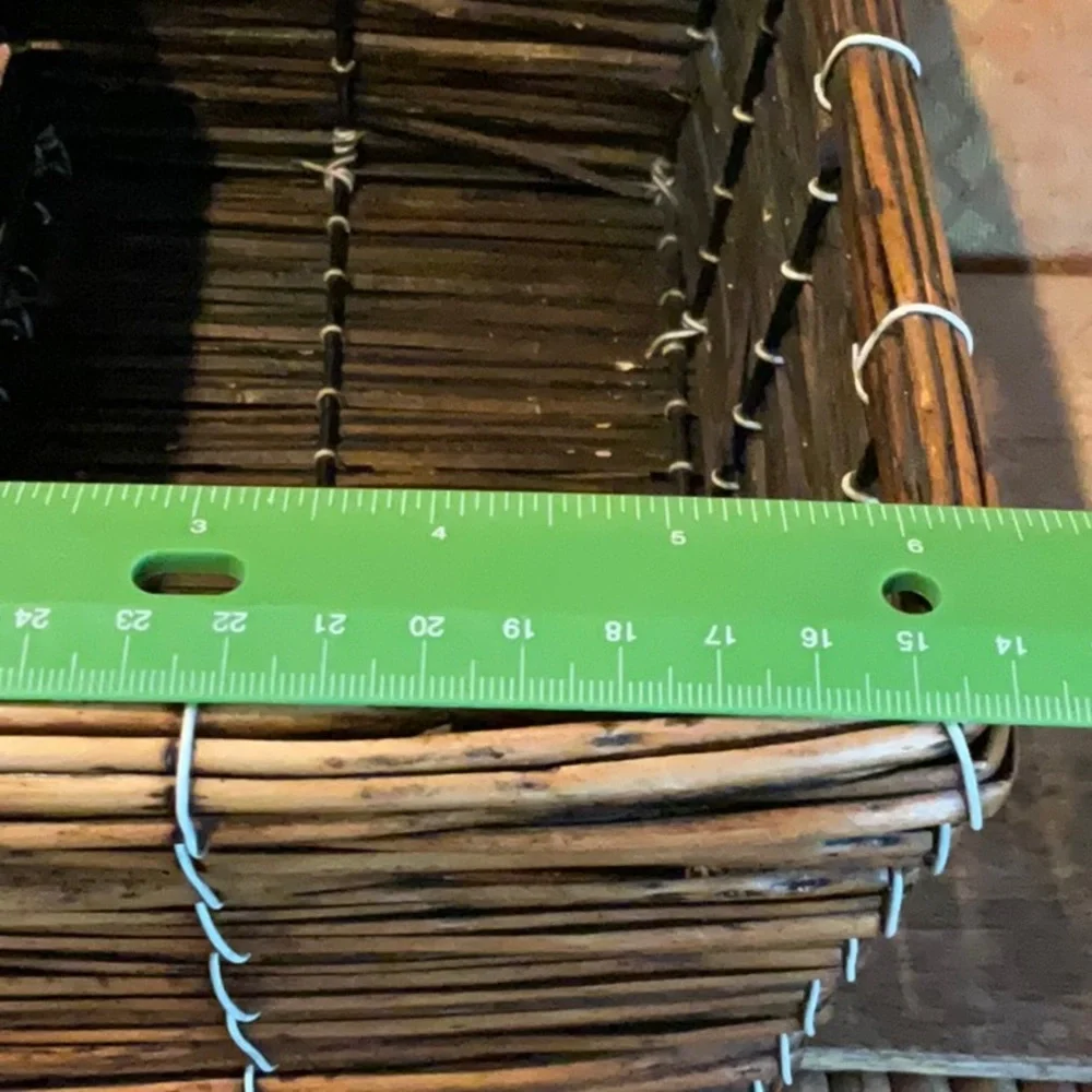 Wicker Basket, Rectangular, Catchall basket, Boho chic